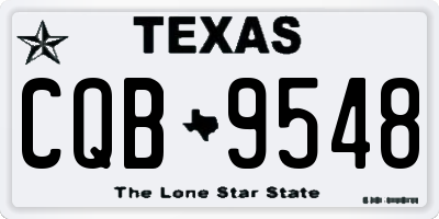 TX license plate CQB9548