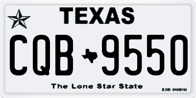 TX license plate CQB9550