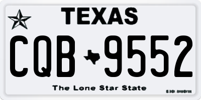 TX license plate CQB9552
