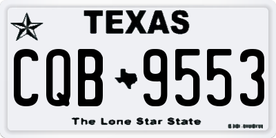 TX license plate CQB9553