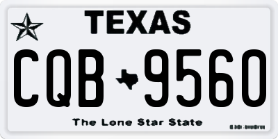 TX license plate CQB9560