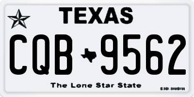 TX license plate CQB9562
