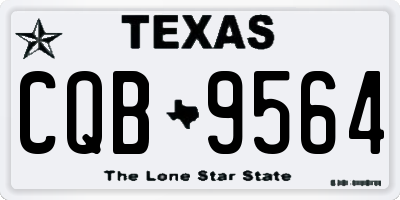 TX license plate CQB9564