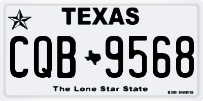 TX license plate CQB9568