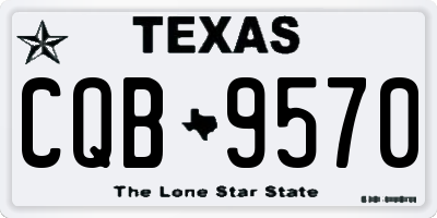 TX license plate CQB9570