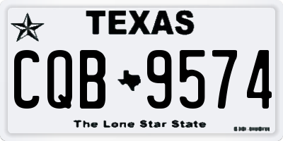 TX license plate CQB9574