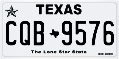TX license plate CQB9576