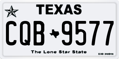 TX license plate CQB9577