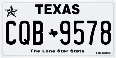 TX license plate CQB9578
