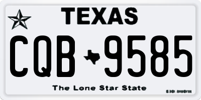 TX license plate CQB9585