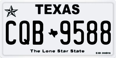 TX license plate CQB9588