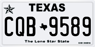 TX license plate CQB9589