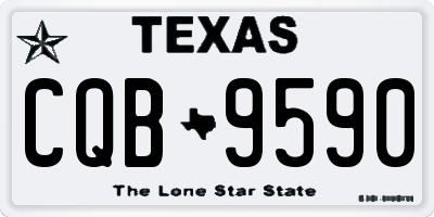 TX license plate CQB9590
