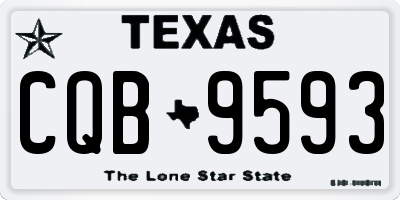 TX license plate CQB9593