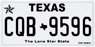 TX license plate CQB9596
