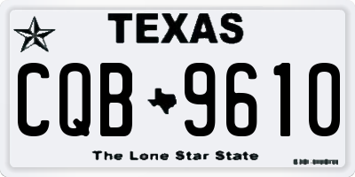 TX license plate CQB9610