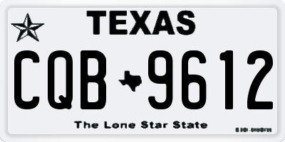TX license plate CQB9612