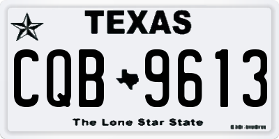 TX license plate CQB9613