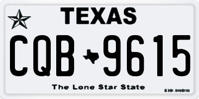 TX license plate CQB9615