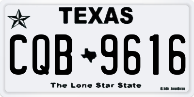 TX license plate CQB9616