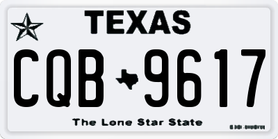 TX license plate CQB9617