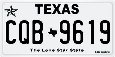 TX license plate CQB9619
