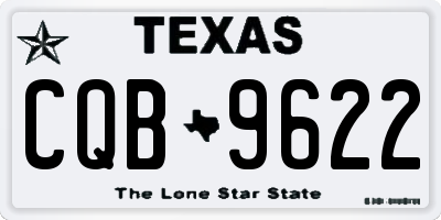 TX license plate CQB9622