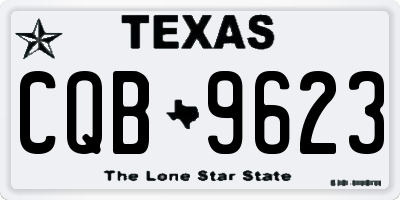 TX license plate CQB9623