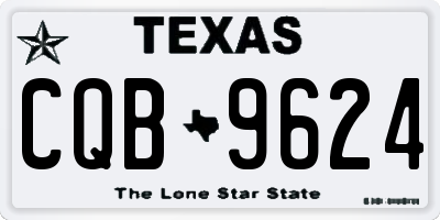 TX license plate CQB9624