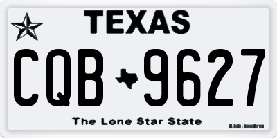 TX license plate CQB9627