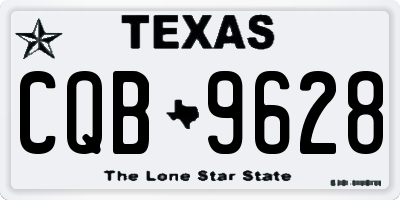 TX license plate CQB9628