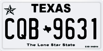 TX license plate CQB9631