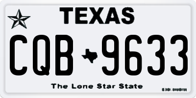 TX license plate CQB9633