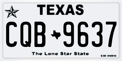 TX license plate CQB9637