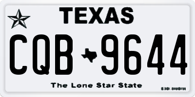 TX license plate CQB9644