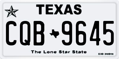 TX license plate CQB9645