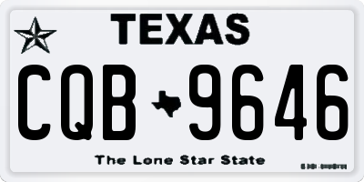 TX license plate CQB9646