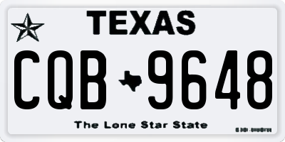 TX license plate CQB9648