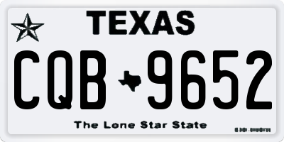 TX license plate CQB9652