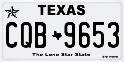 TX license plate CQB9653