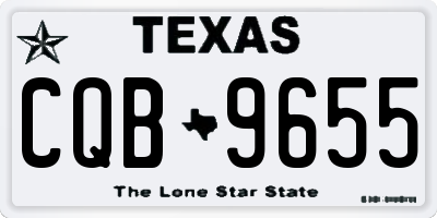 TX license plate CQB9655