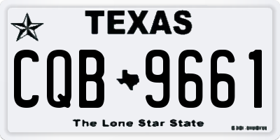 TX license plate CQB9661