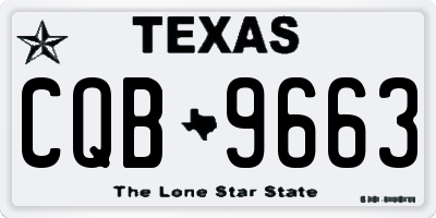 TX license plate CQB9663