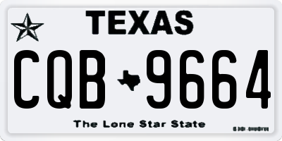 TX license plate CQB9664