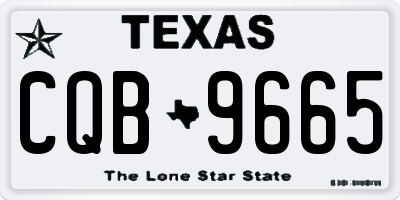 TX license plate CQB9665