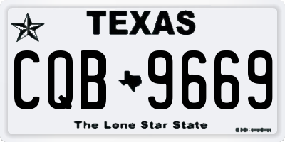 TX license plate CQB9669