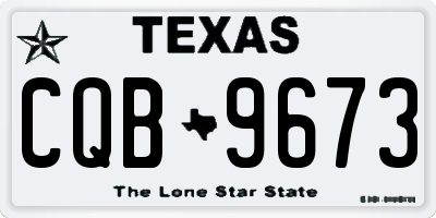 TX license plate CQB9673