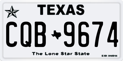 TX license plate CQB9674