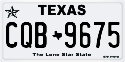 TX license plate CQB9675