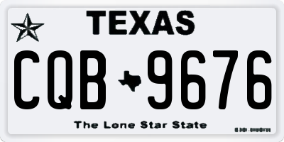 TX license plate CQB9676